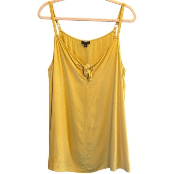 Torrid Yellow Ava Stretch Challis & Sophie Textured Bow Front Swing Cami Lot 2 2 - Picture 8 of 15